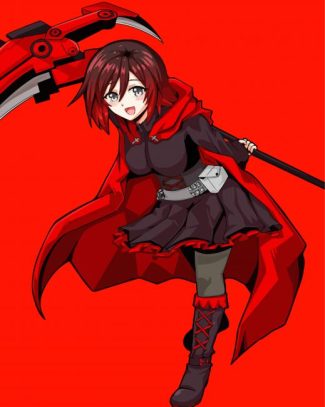 Ruby Rose Anime Character Diamond Painting