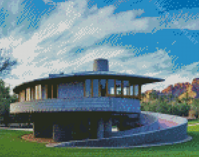 Spiral House By Frank Lloyd Wright Diamond Painting