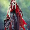 Aesthetic Red Riding Hood Illustration Diamond Painting