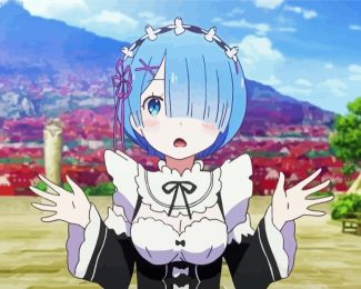 Aesthetic Rezero Anime Diamond Painting