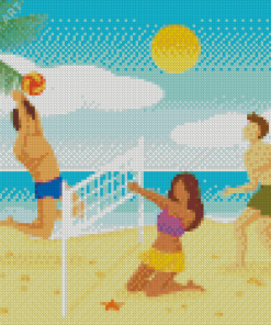 Beach Volleyball Art Diamond Painting