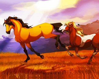 Cartoon Horses Diamond Painting