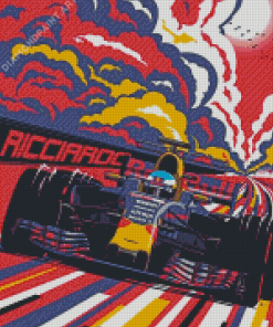 Daniel Ricciardo Car Diamond Painting