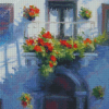 Flower Balcony Italy Art Diamond Painting