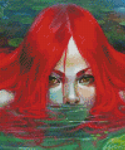 Mysterious Redhead Woman In The Water Diamond Painting