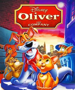 Oliver And Company Movie Diamond Painting