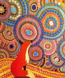Orange Fox Aboriginal Art Diamond Painting