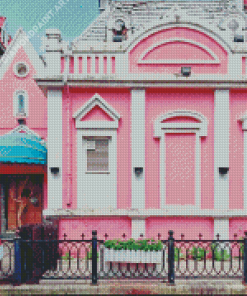 Pink Building Diamond Painting