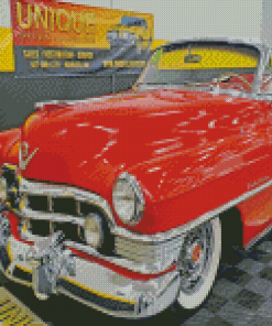 Red 1950s Cadillac Diamond Painting