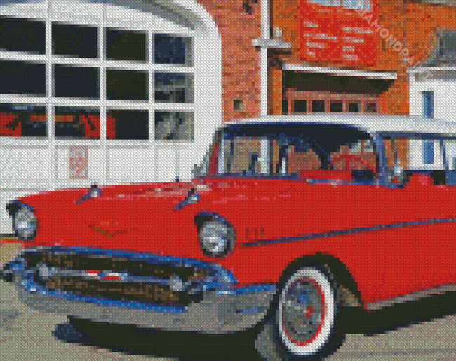 Red 1957 Chevy Art Diamond Painting
