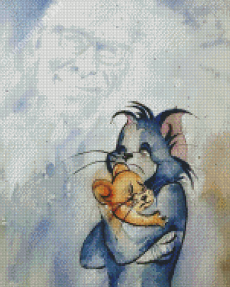 Sad Tom And Jerry Diamond Painting