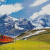 Train In Alps Railway Diamond Painting