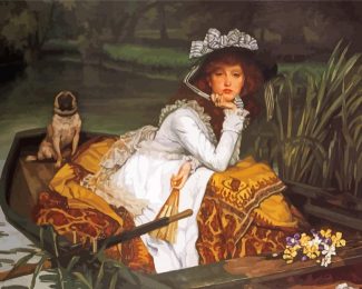 Young Lady In A Boat By James Tissot Diamond Painting