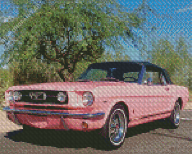 1966 Mustang Car Diamond Painting