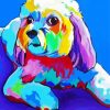 Colorful Cavachon Dog Diamond Painting