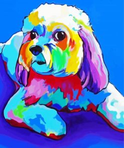 Colorful Cavachon Dog Diamond Painting