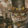 Aesthetic Steampunk Cat Diamond Painting