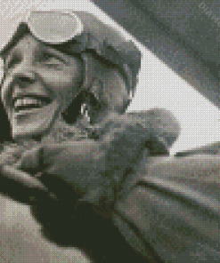 Amelia Earhart In Plane Diamond Painting