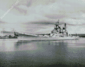 Black And White USS Iowa Diamond Painting