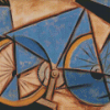 Blue Abstract Bike Diamond Painting