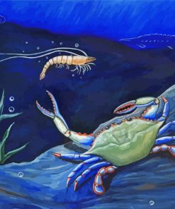 Blue Crab Under Sea Diamond Painting