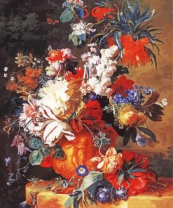 Bouquet Of Flowers In An Urn Van Huysum Diamond Paintings