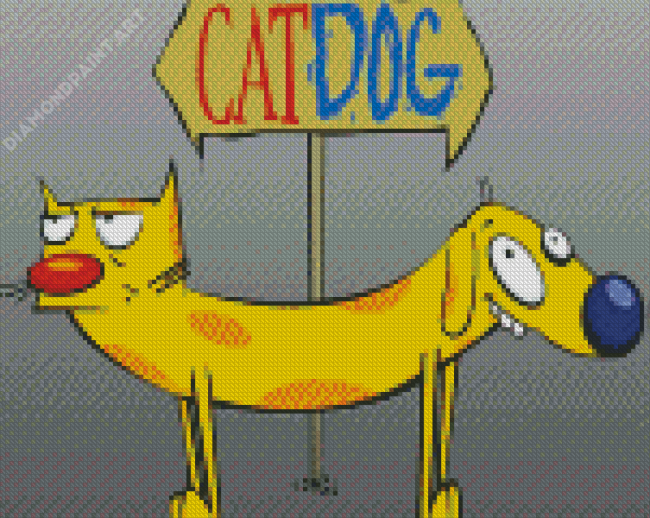 Catdog Diamond Painting