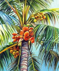 Coconut Tree Art Diamond Painting
