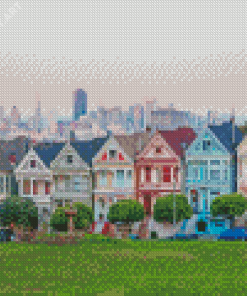 Color House San Francisco Buildings Diamond Paintings