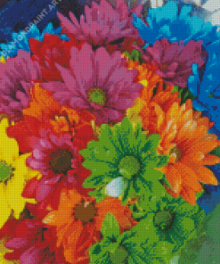 Colorful Daisy Flowers Diamond Paintings