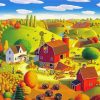 Country Scene In Autumn Diamond Painting
