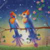 Couple Two Birds On A Branch Diamond Painting