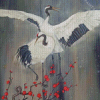 Couple Red Crowned Crane Birds Diamond Paintings