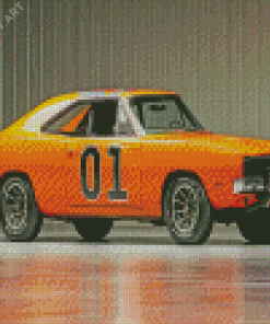Dodge Charger General Lee Diamond Painting