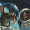 Dog In Space Diamond Painting