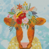 Floral Cow Diamond Paintings