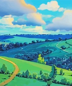 Ghibli Landscape Diamond Paintings