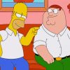 Homer Simpson And Peter Griffin Diamond Painting