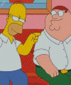 Homer Simpson And Peter Griffin Diamond Painting