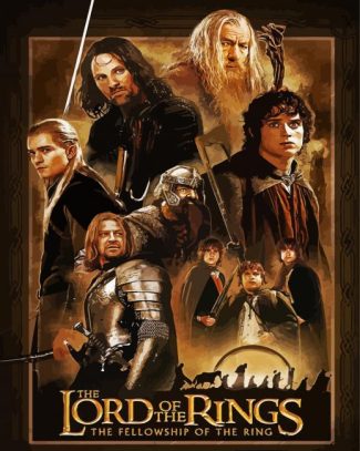 Lord Of The Rings Fellowship Poster Diamond Paintings
