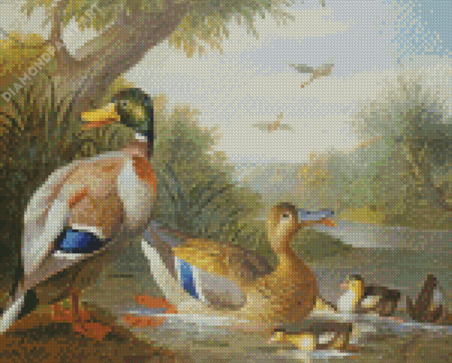 Mallard Duck Babies Diamond Painting