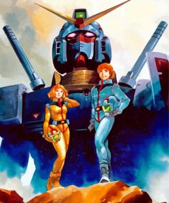 Mobile Suit Gundam Vintage Anime Characters Diamond Painting