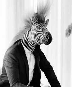 Mr Zebra In Suit Diamond Painting