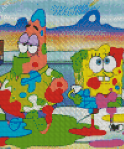 Patrick Star And Spongebob Diamond Painting