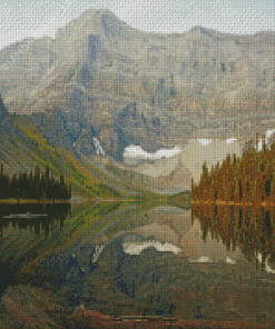 Rawson Lake Alberta Landscape View Diamond Painting