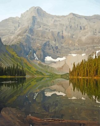 Rawson Lake Alberta Landscape View Diamond Painting