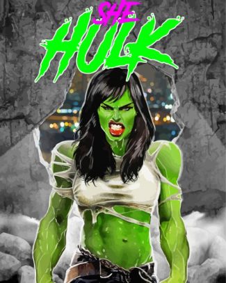She Hulk Hero Poster Diamond Painting