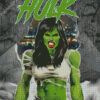 She Hulk Hero Poster Diamond Painting