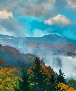 Smoky Mountain National Park Landscape Diamond Painting