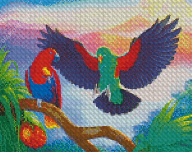The Eclectus Parrots Diamond Painting